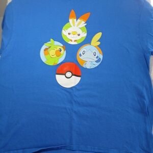 Blue Kids Shirt with Cartoon Characters